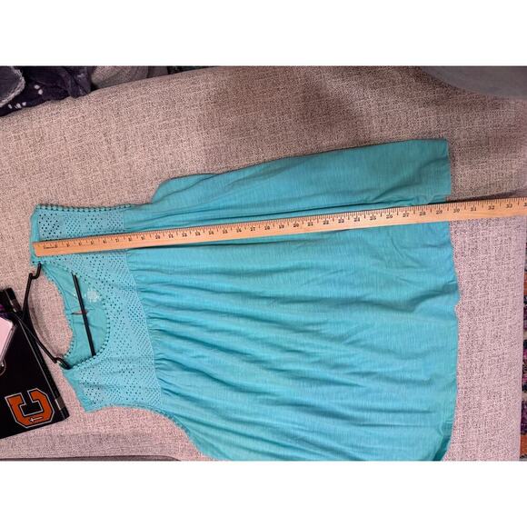 St. John's Bay Womens Teal Blue Cotton Sleeveless Tank Top Shirt Plus Sz 4X - Picture 7 of 7